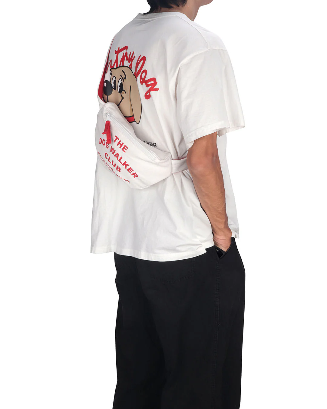 Dog Walker Club Crossbody Bag . White