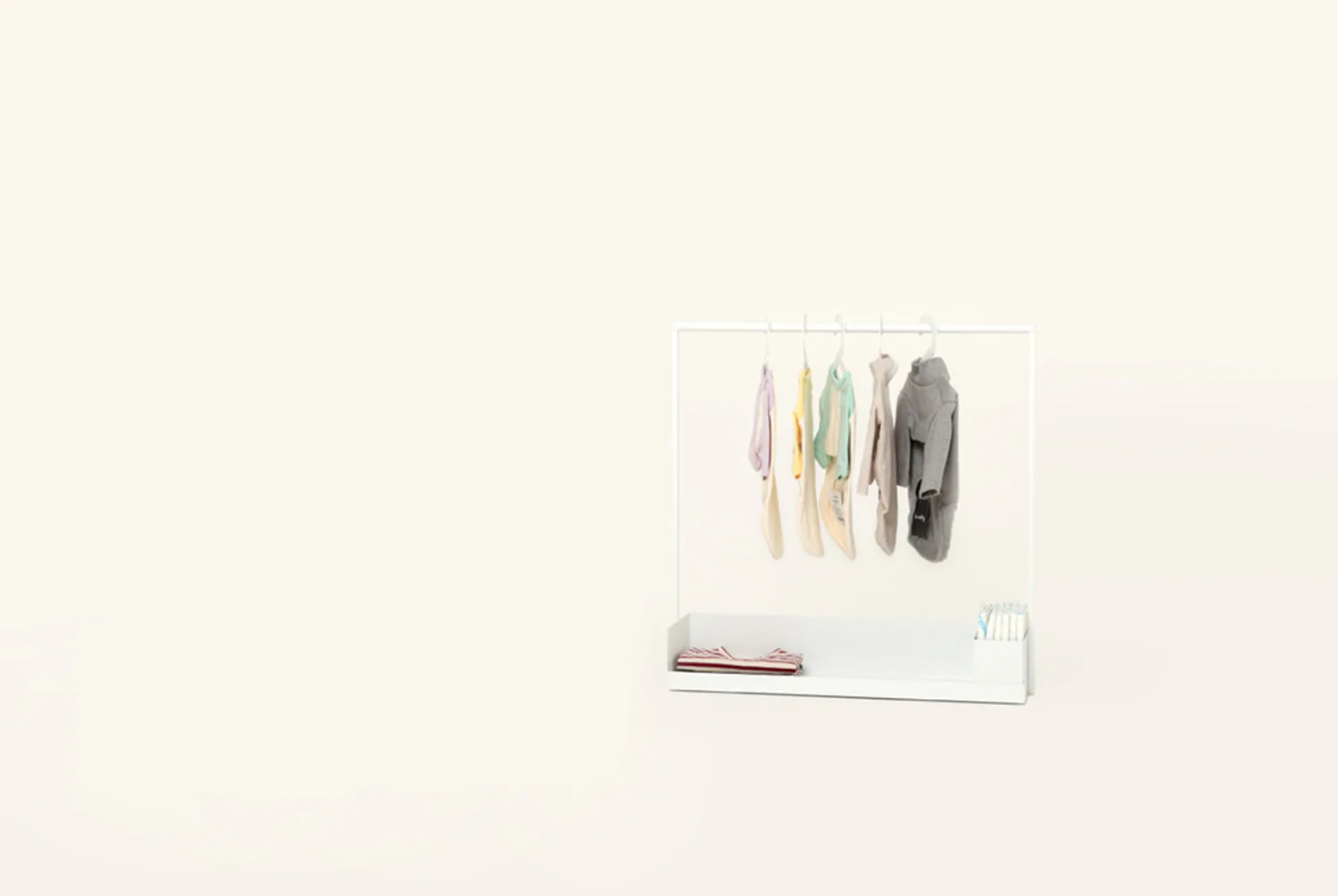 Mini Pet Clothing Rack . White