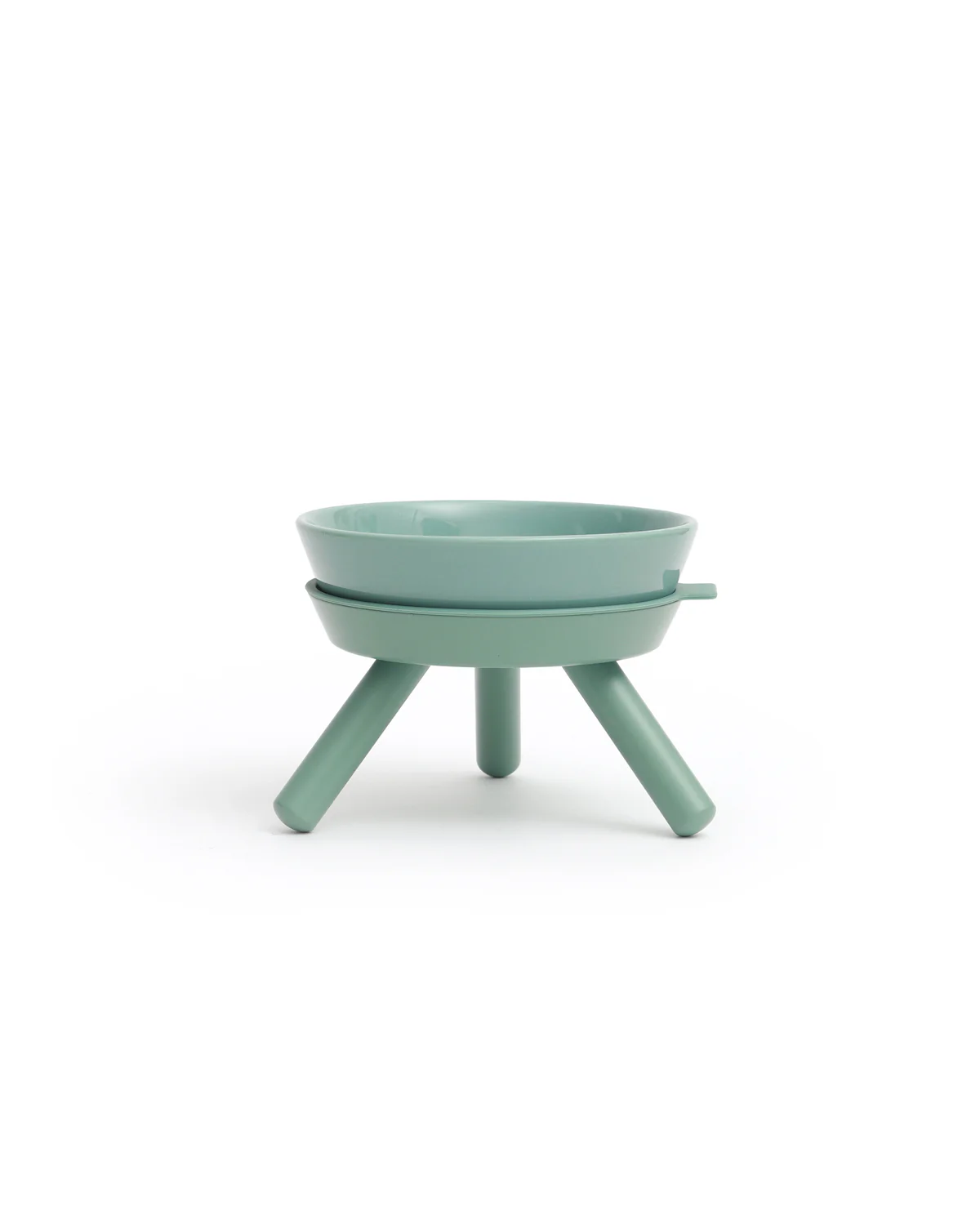 Oreo Elevated Pet Feeder Table . Jade Green . Short