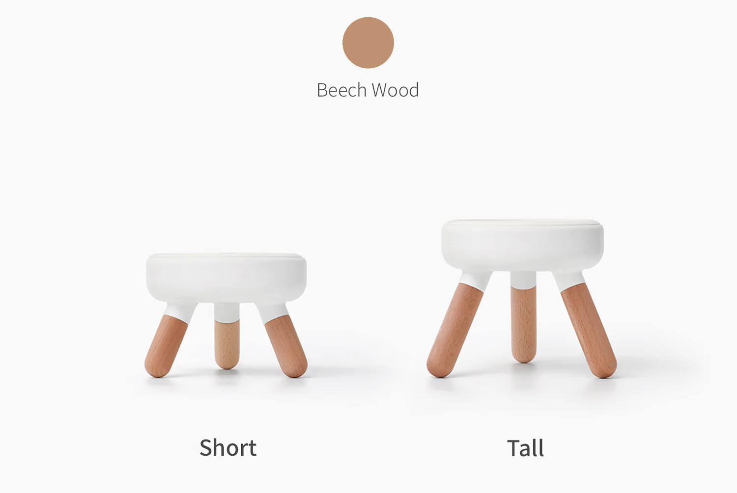 Oreo Elevated Pet Wood Table . Beech . Short