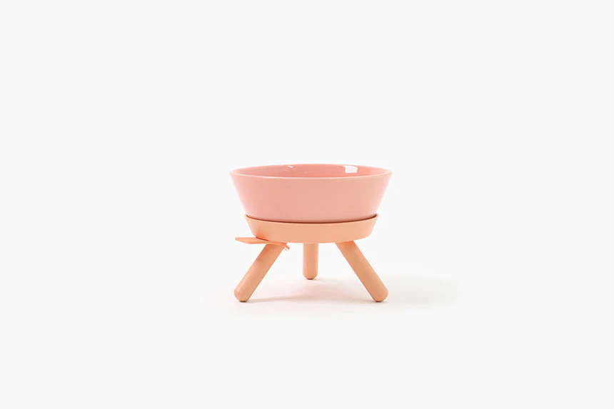 OREO ELEVATED PET FEEDER TABLE . PINK . SHORT