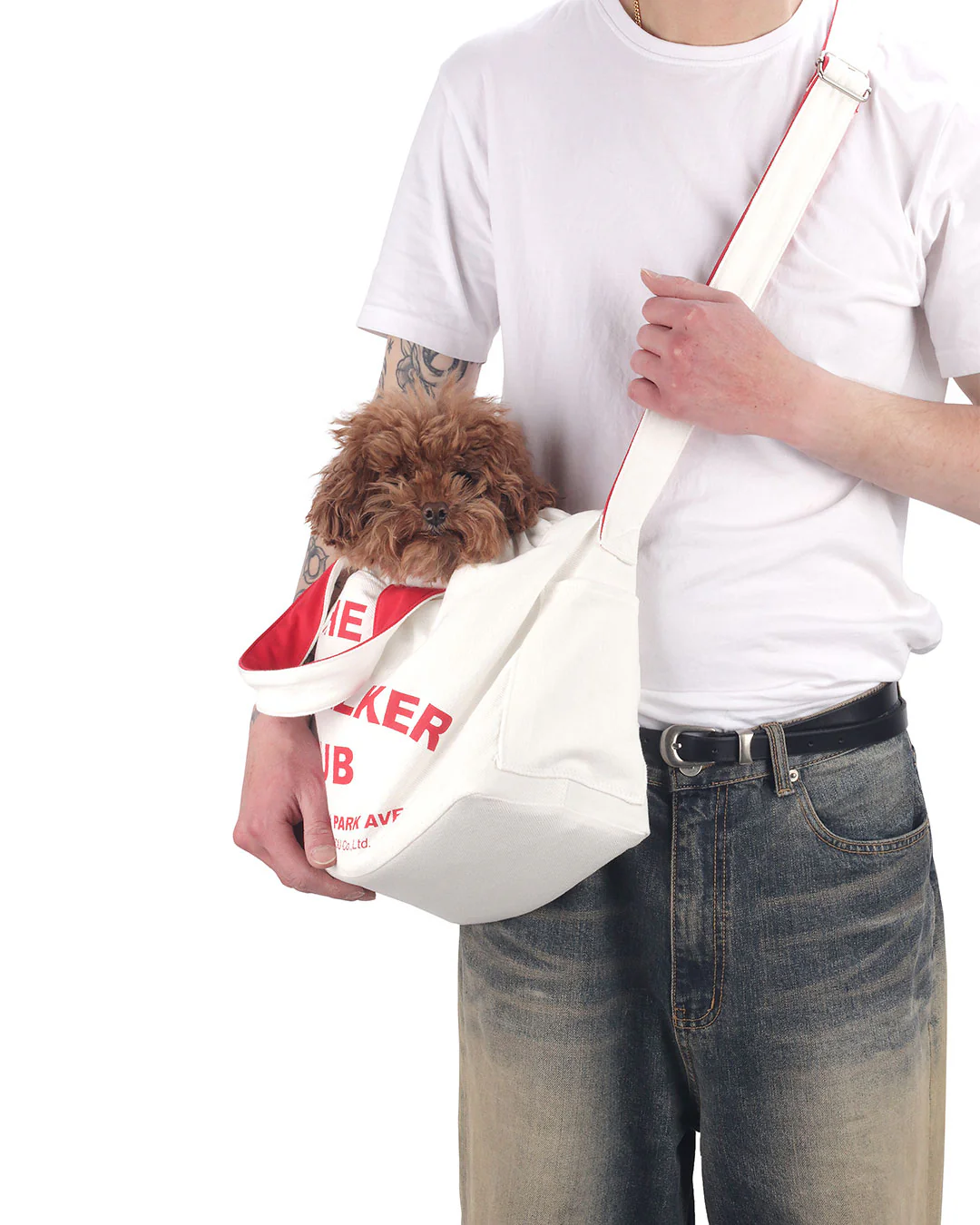 SAMPLE Dog Walker Club Dog Carrier . White