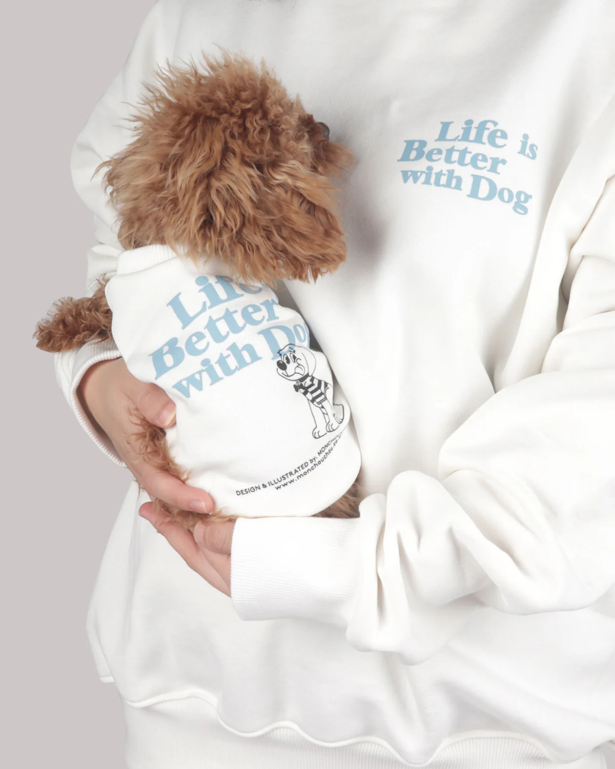 With dog Sweatshirts . For Dogs . White