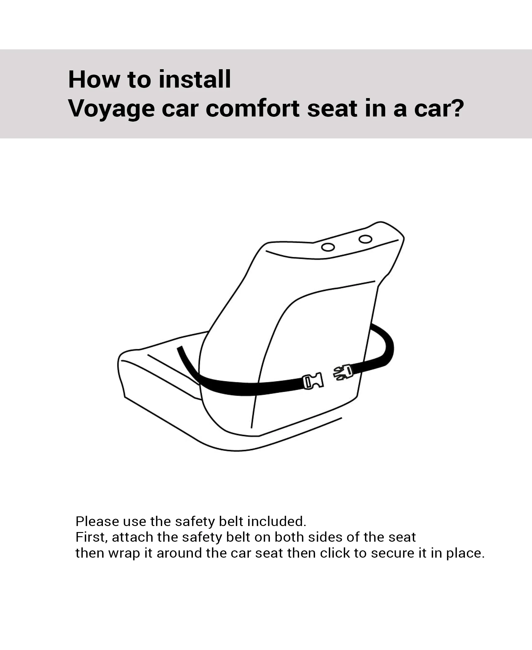 VOYAGE CAR COMFORT SEAT . MILKY BLACK