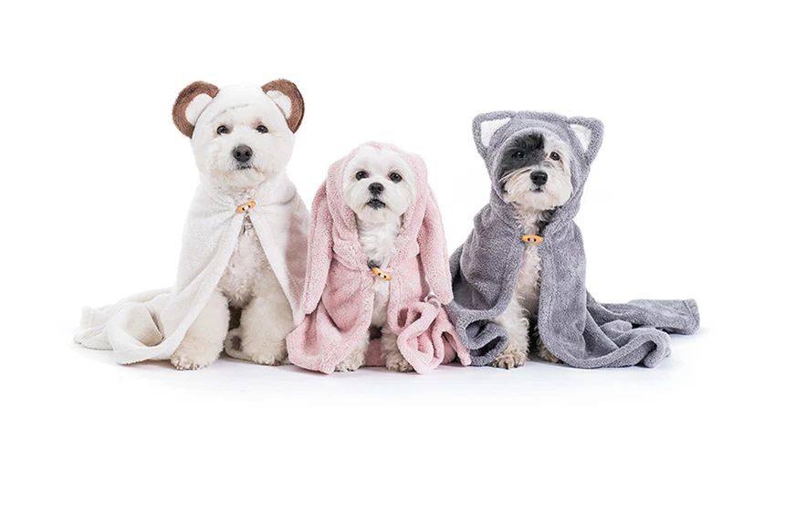 Animal hood towel . rabbit