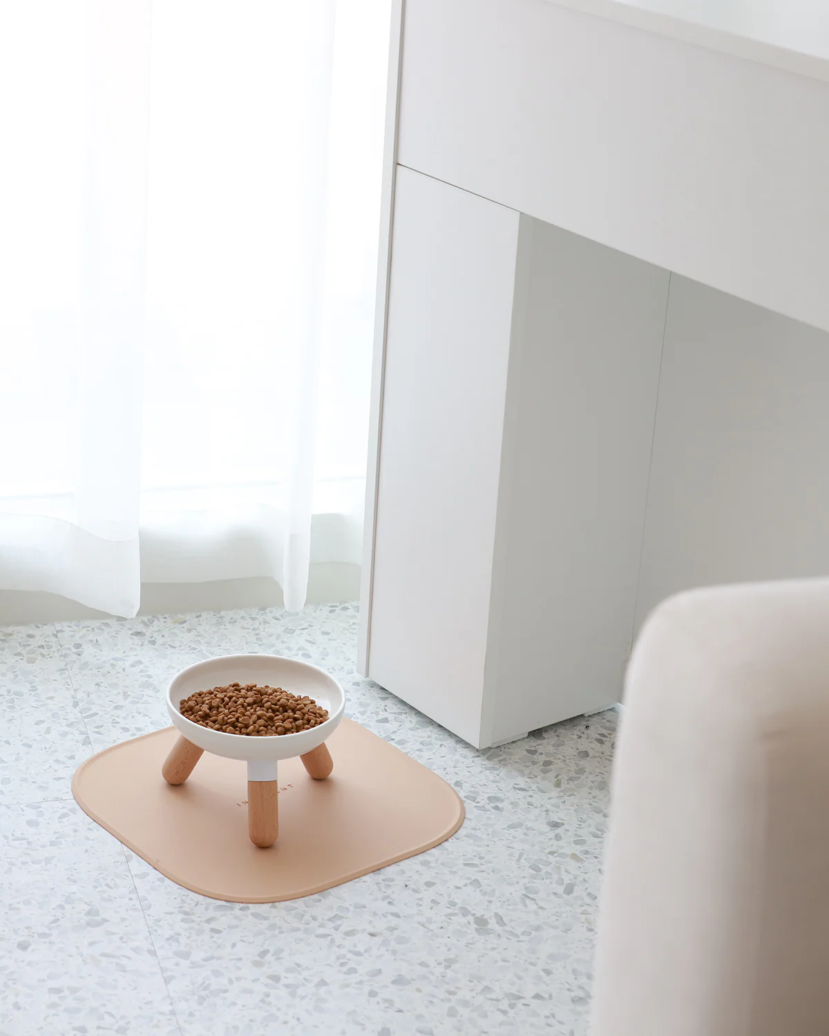 Oreo Single Pet Mat . WOOD BEIGE