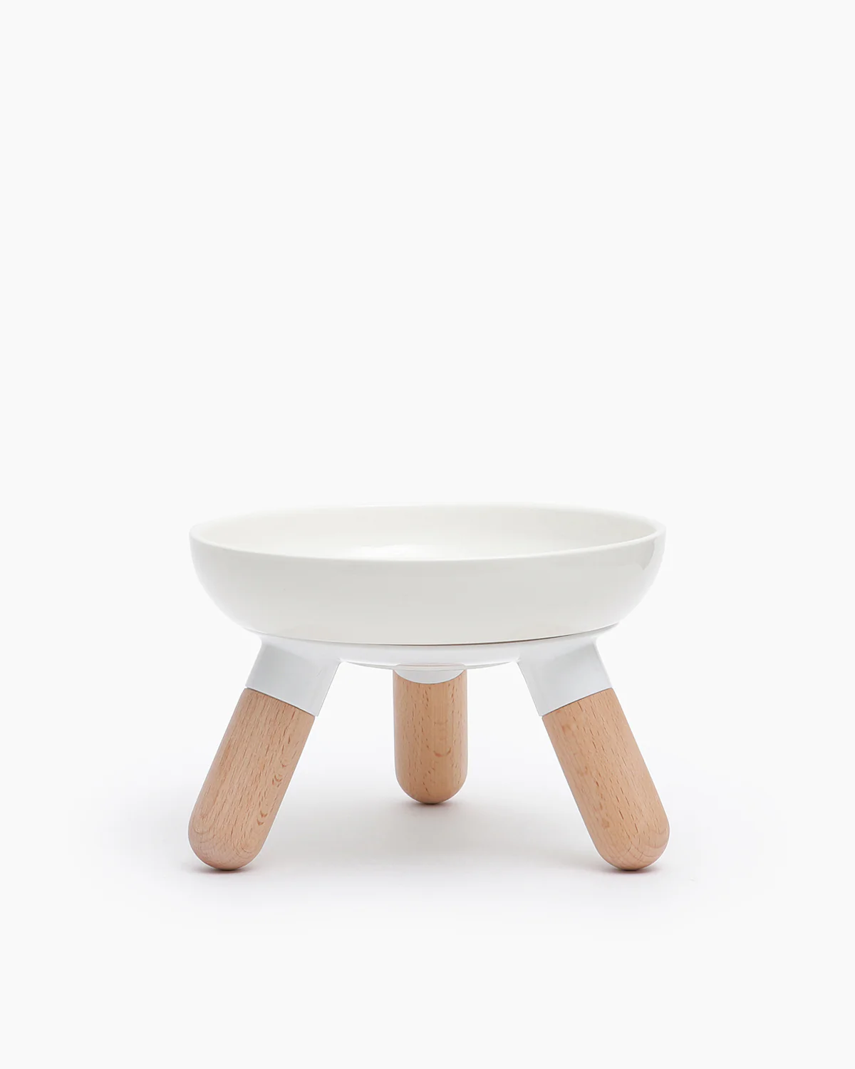 Oreo Ceramic Elevated Pet Wood Table . Short