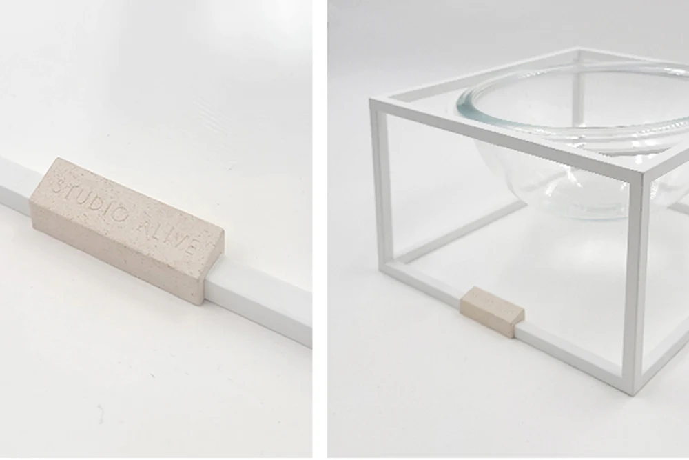 Moonlight Elevated Pet Glass Table. White. Short