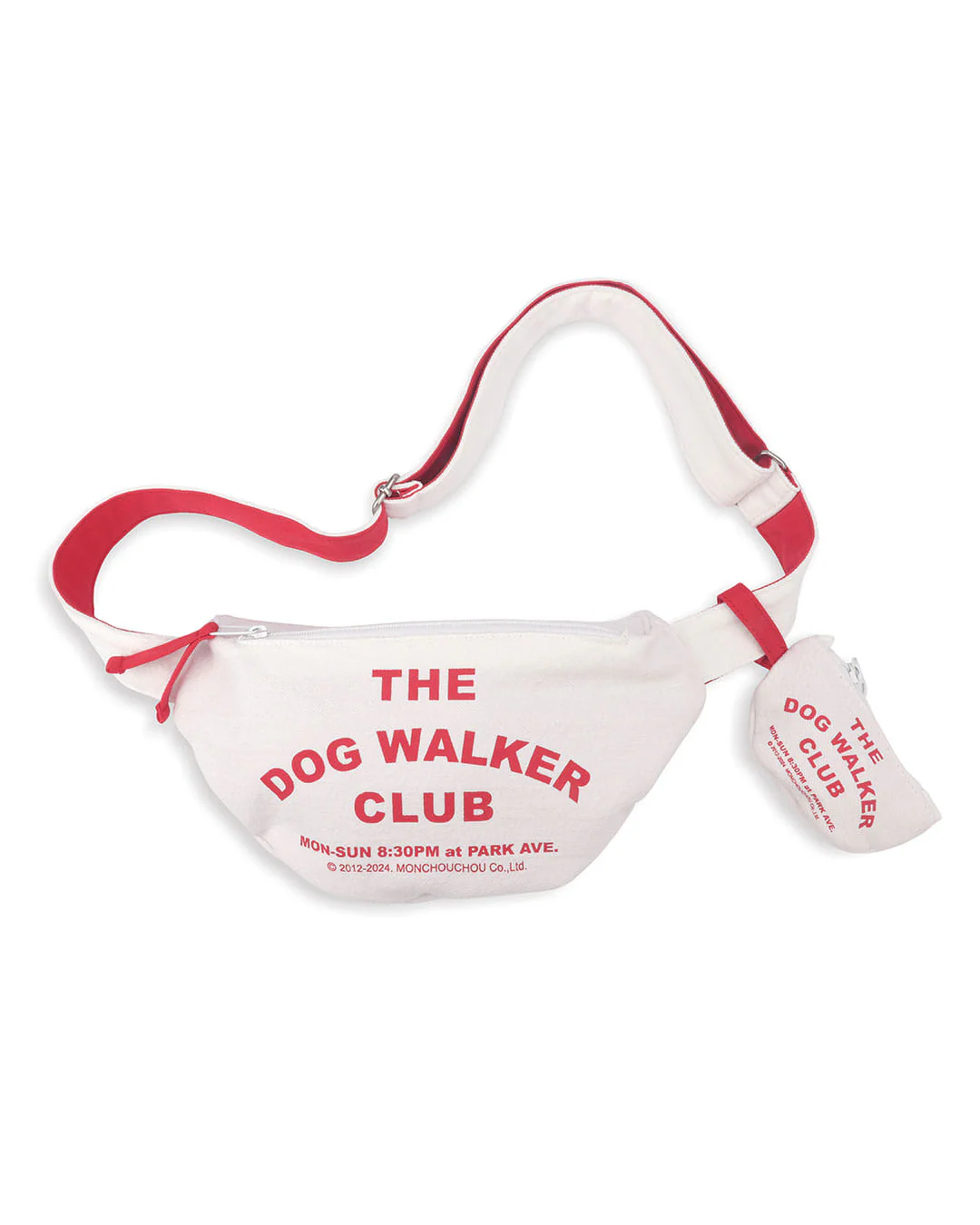 Dog Walker Club Crossbody Bag . White