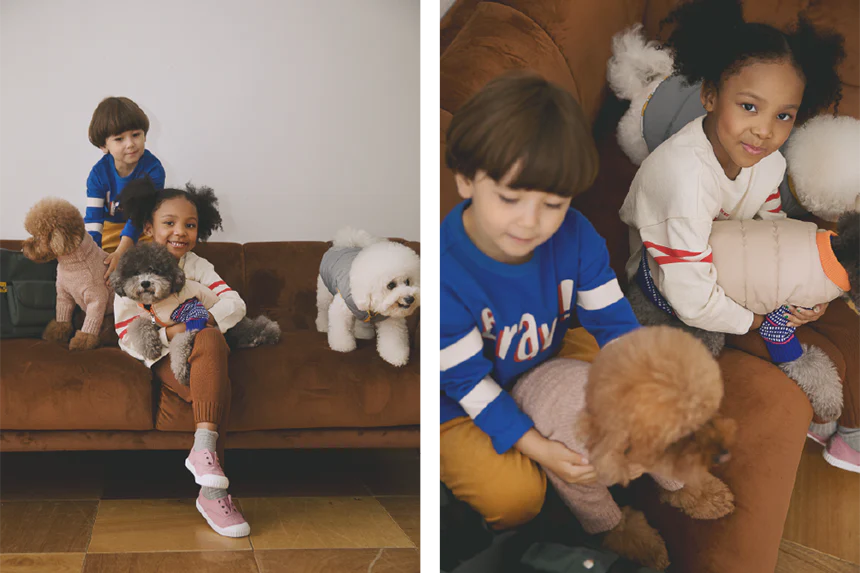 Flying Duck Reversible Padding Jacket . Blue