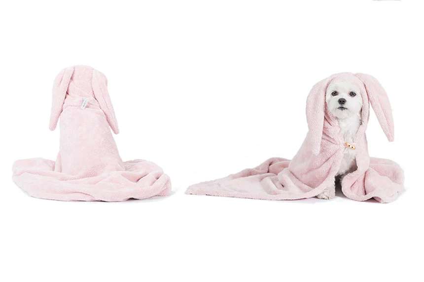 Animal hood towel . rabbit