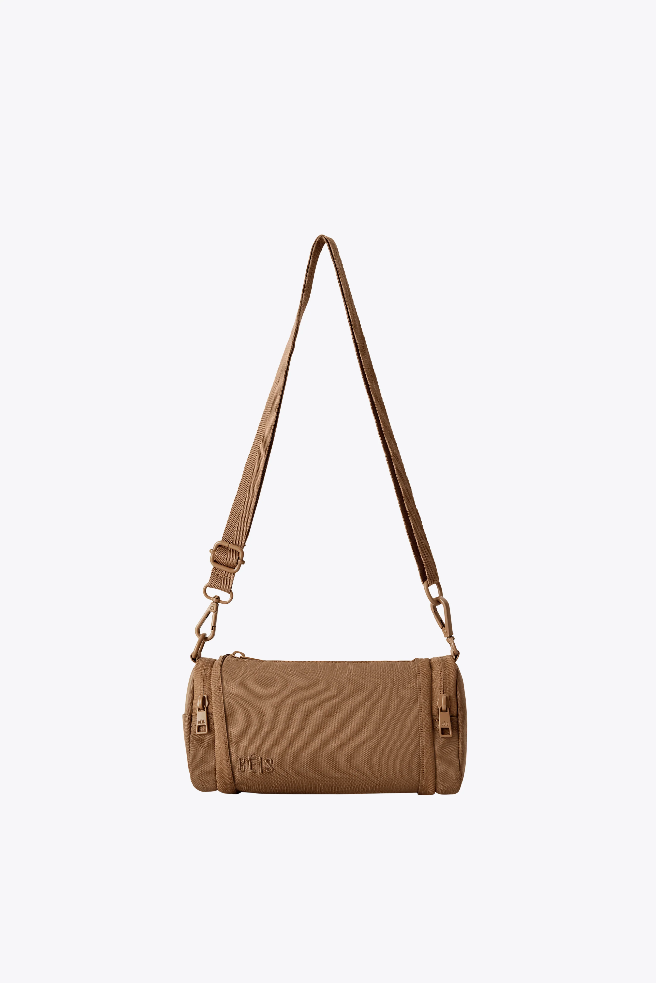 The Expandable Crossbody Charm in Camel