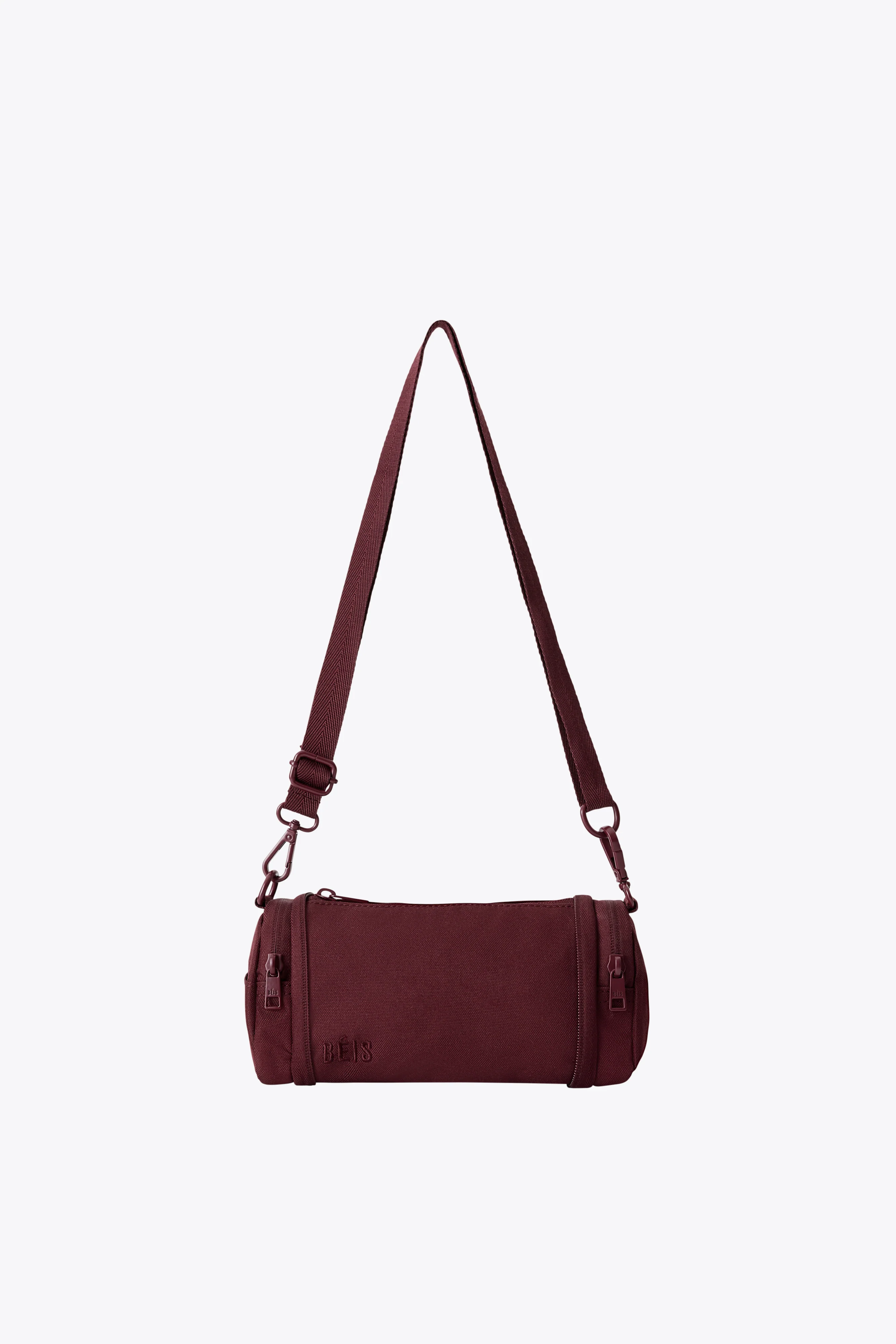 The Expandable Crossbody Charm in Burgundy