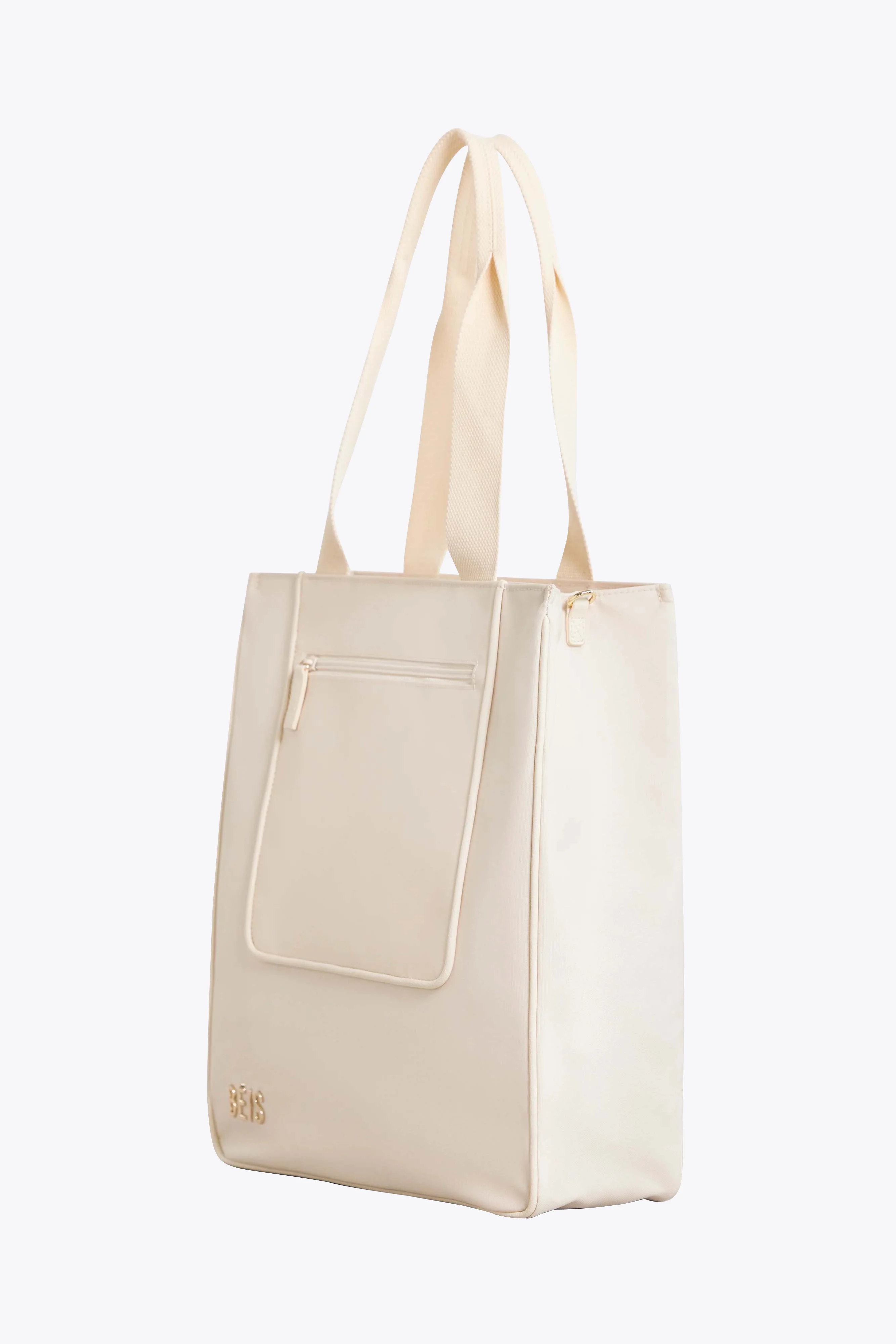 The North To South Tote in Beige