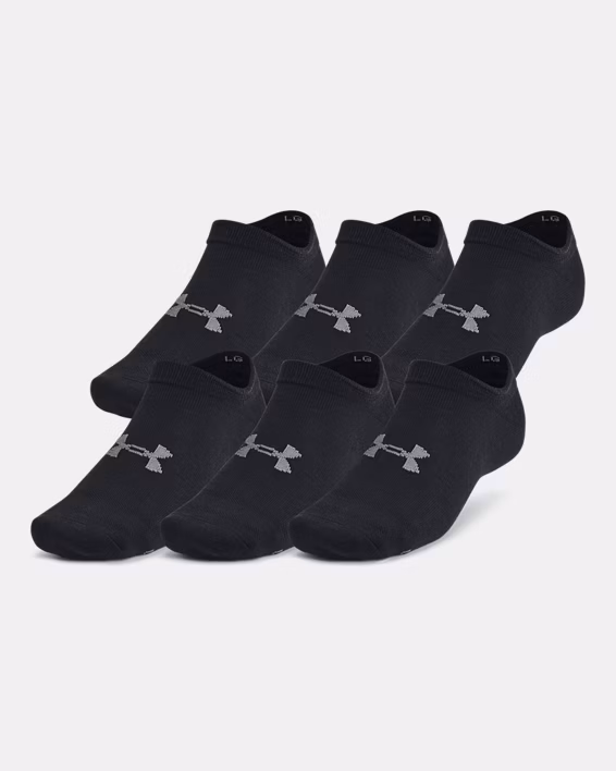 UA Essential Unisex 6-Pack No-Show Socks