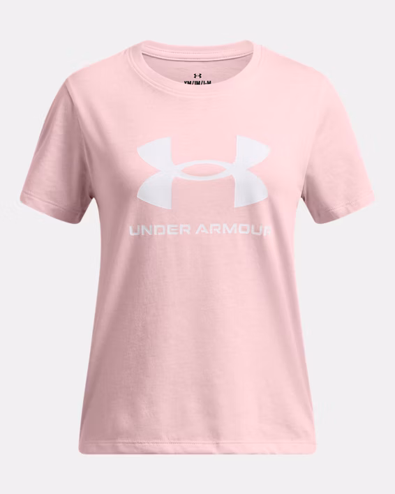 UA Big Logo Girls' Short Sleeve