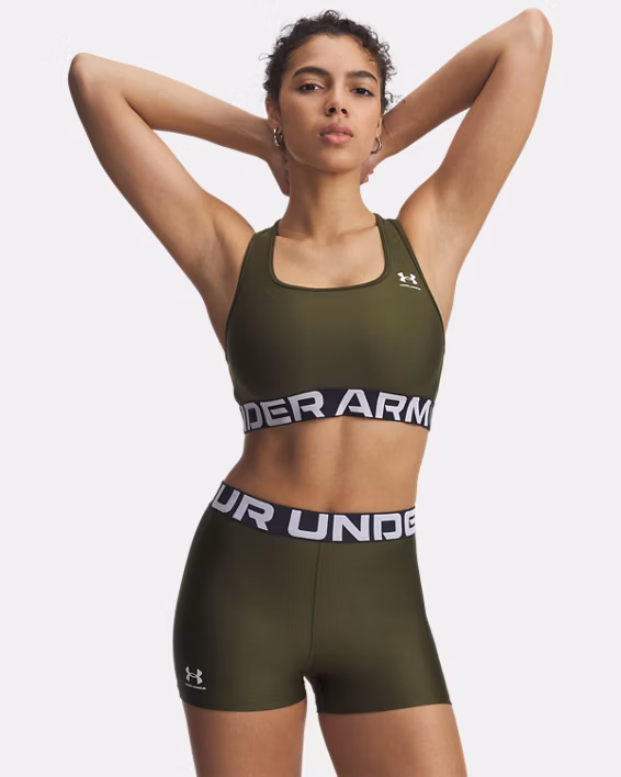 HeatGear® Armour Mid Branded Women's Sports Bra