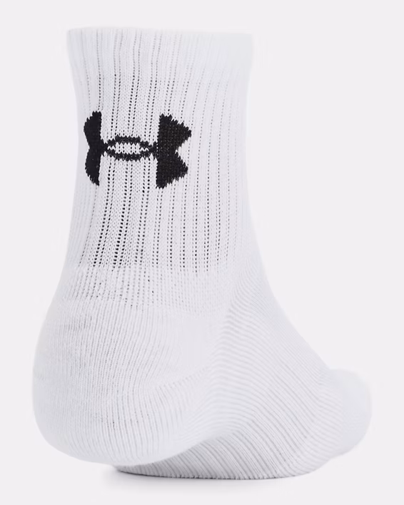 UA Training Cotton Unisex 3-Pack Quarter Socks
