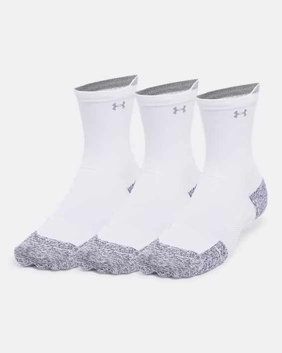 UA ArmourDry® Run Cushion Unisex 3-Pack Mid-Crew Socks