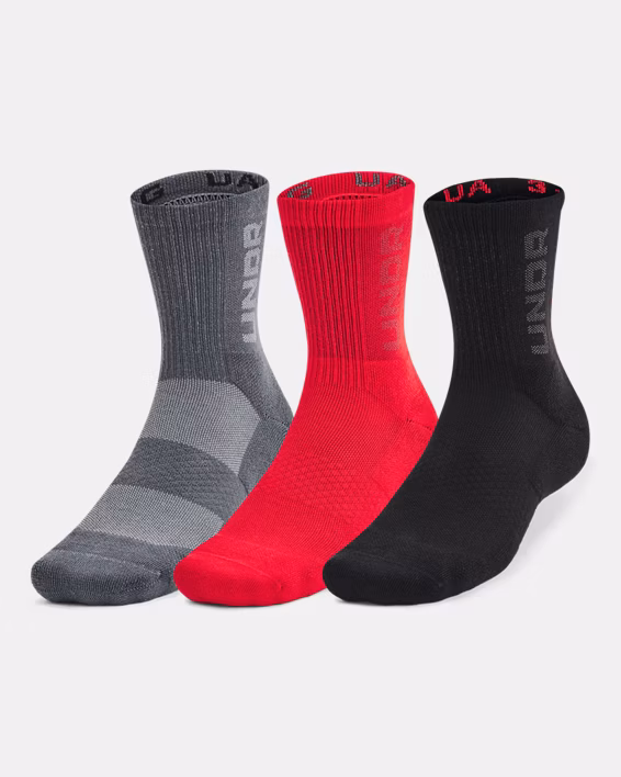 UA 3-Maker Unisex 3-Pack Mid-Crew Socks
