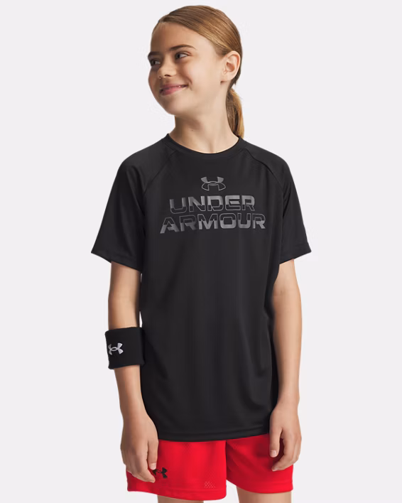 UA Tech™ Split Wordmark Boys' Short Sleeve