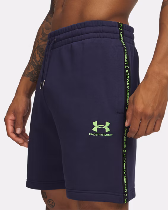 UA Icon Fleece Taping Men's 20 cm Shorts