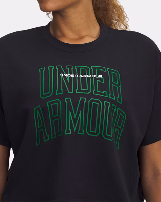 UA Varsity Mix Heavyweight Women's Crop Short Sleeve