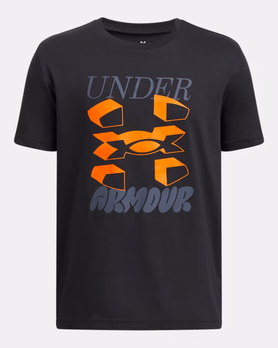 UA Split Big Logo Boys' Short Sleeve