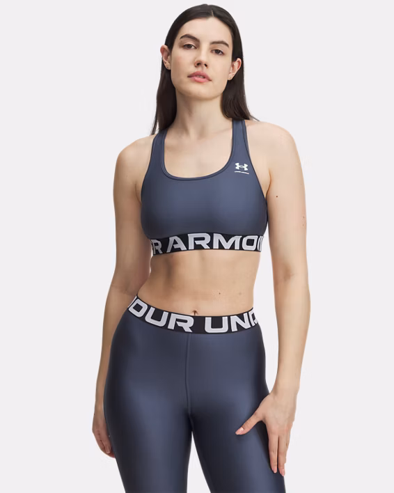 HeatGear® Armour Mid Branded Women's Sports Bra