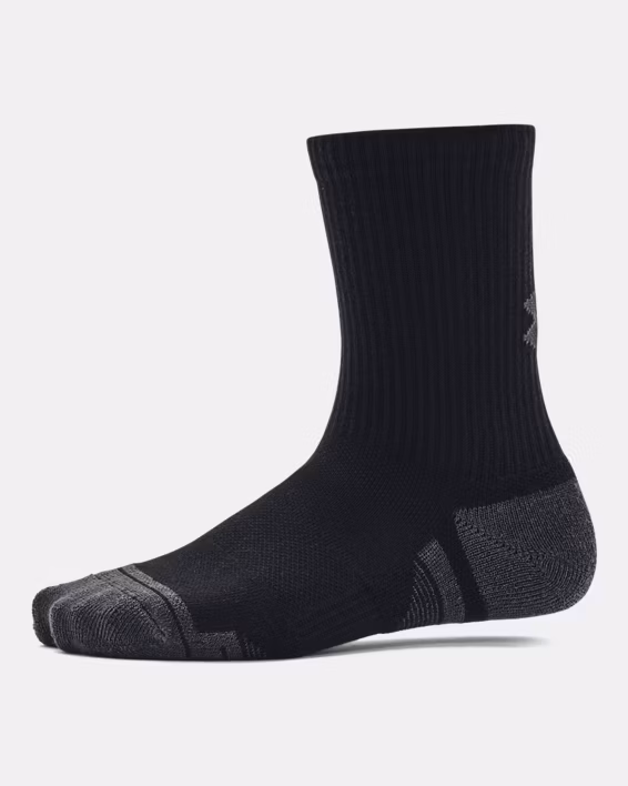 UA Performance Tech Kids' 3-Pack Crew Socks
