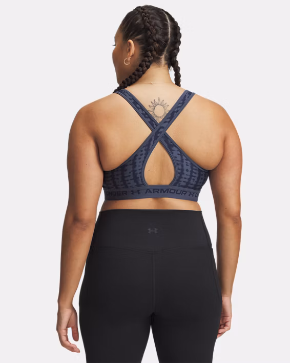 Armour® Mid Crossback Printed Women's Sports Bra