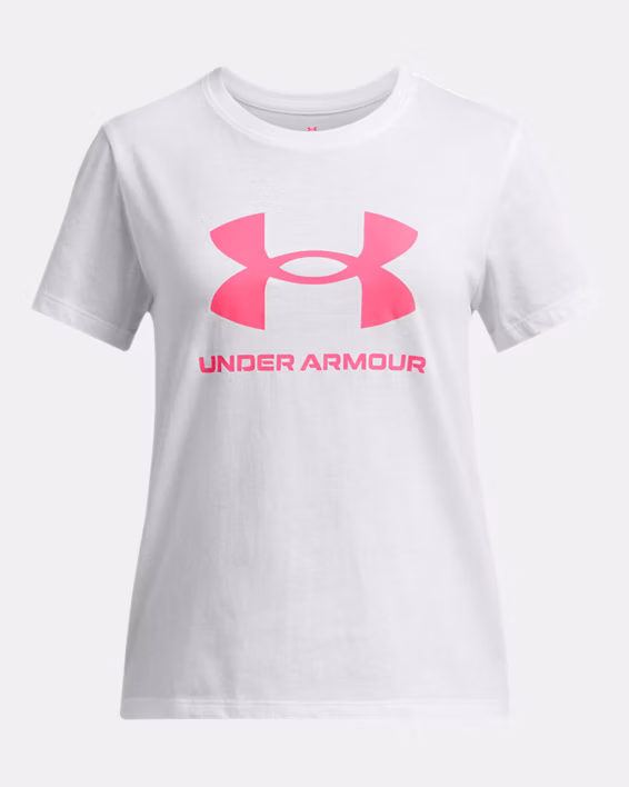 UA Big Logo Girls' Short Sleeve