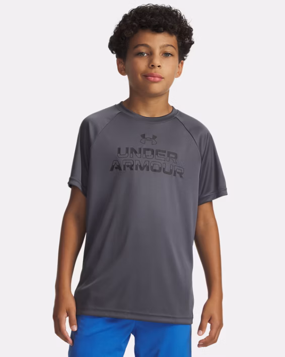 UA Tech™ Split Wordmark Boys' Short Sleeve