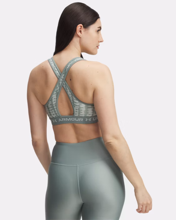 Armour® Mid Crossback Printed Women's Sports Bra