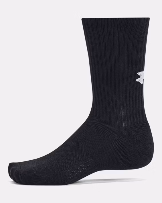 UA Training Cotton Unisex 3-Pack Crew Socks