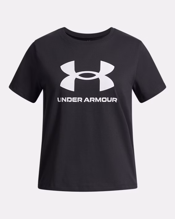 UA Big Logo Girls' Short Sleeve