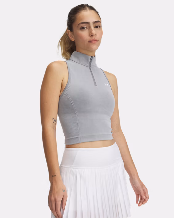 UA Vanish Seamless Washed Women's Sleeveless Zip