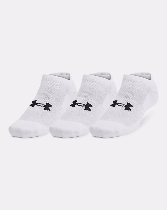 UA Training Cotton Unisex 3-Pack No Show Socks
