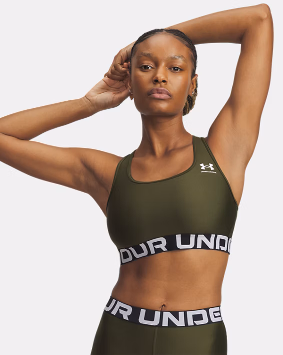 HeatGear® Armour Mid Branded Women's Sports Bra