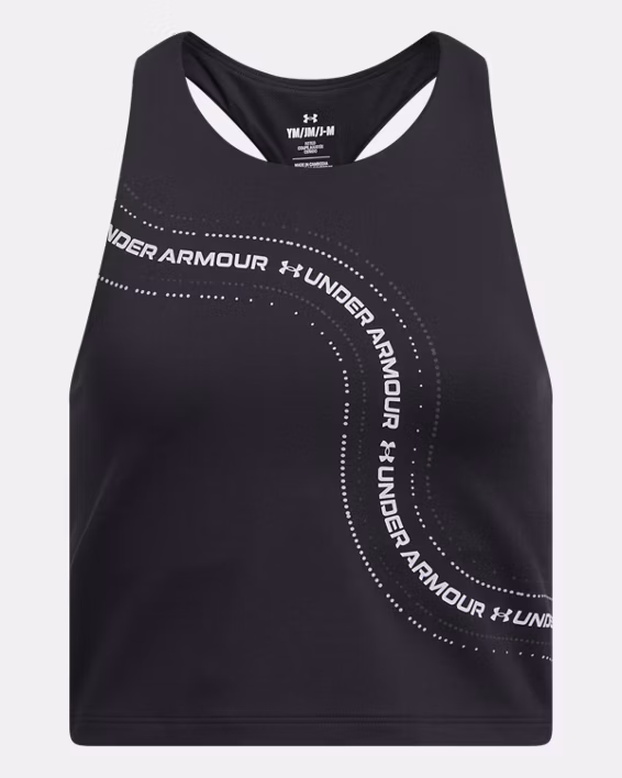 UA Motion Branded Girls' Crop Tank