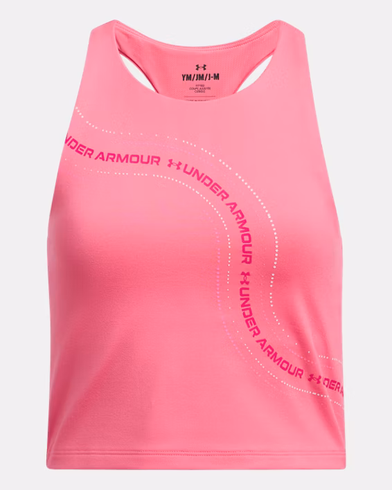 UA Motion Branded Girls' Crop Tank