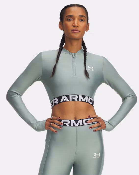 HeatGear® Rib Women's ¼ Zip Long Sleeve