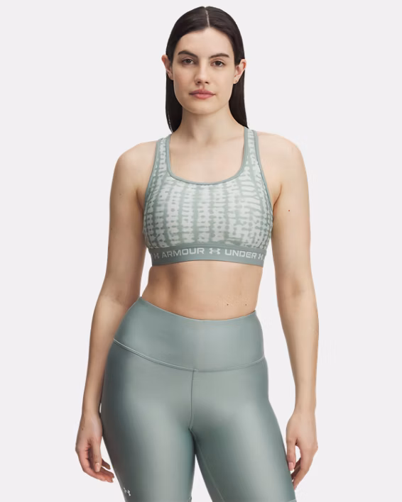 Armour® Mid Crossback Printed Women's Sports Bra