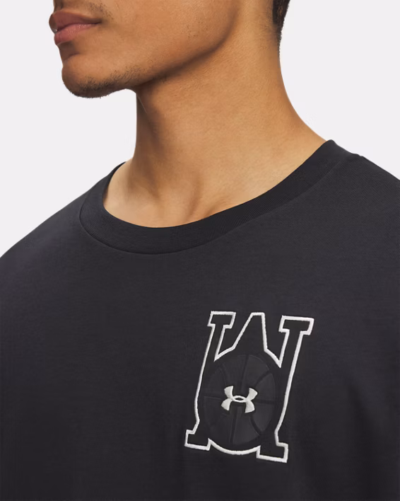 UA Hoops Courtside Heavyweight Men's Oversized Short Sleeve
