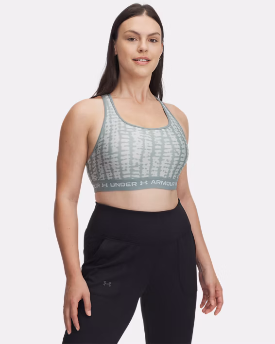 Armour® Mid Crossback Printed Women's Sports Bra