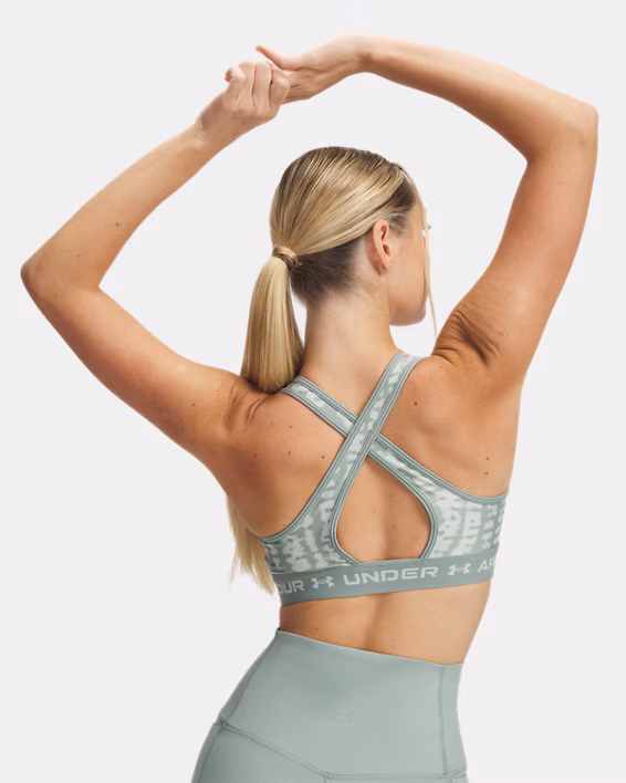 Armour® Mid Crossback Printed Women's Sports Bra