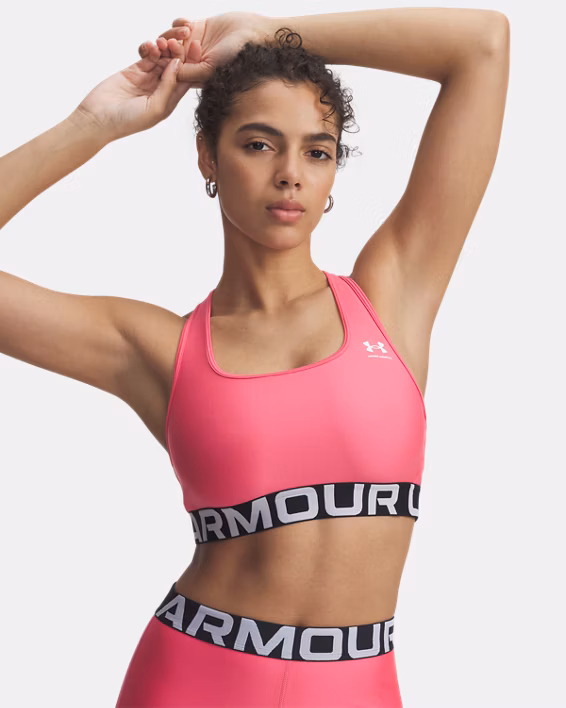 HeatGear® Armour Mid Branded Women's Sports Bra