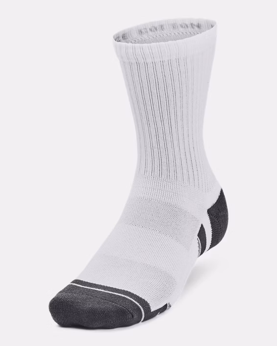 UA Performance Cotton Unisex 3-Pack Mid-Crew Socks