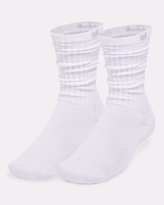 UA Sportstyle Cotton Scrunch Unisex 2-Pack Crew Socks