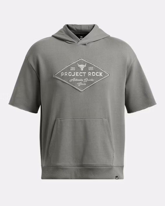 Project Rock Heavyweight Tools Of The Trade Men's Short Sleeve Hoodie